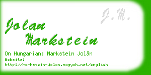 jolan markstein business card
