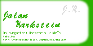 jolan markstein business card